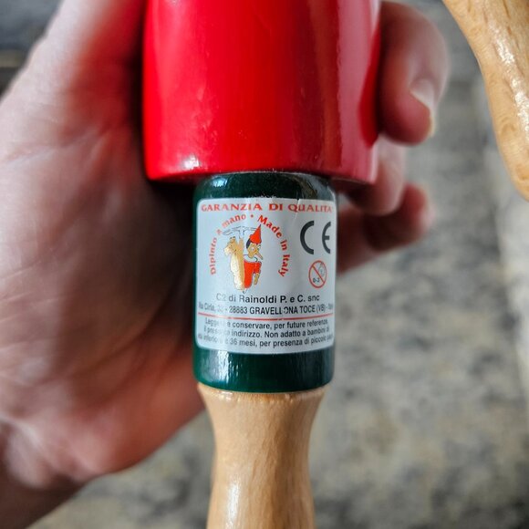 VINTAGE ITALIAN SORRENTO ITALY WOODEN PINOCCHIO POSEABLE MOVEABLE FIGURINE DECOR - Picture 6 of 8